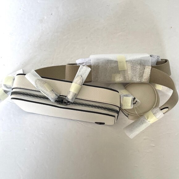 Coach Charter Slim Crossbody Bag White Leather Round Pouch CC070 ORG PKG - Picture 10 of 10